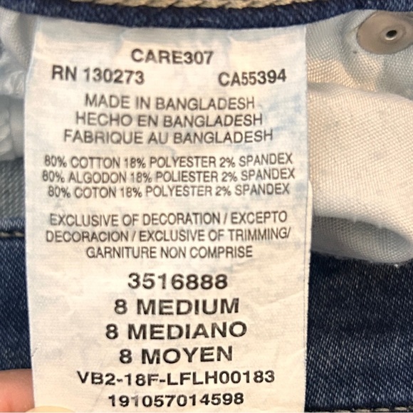 Lee Women’s Medium Denim Pencil Skirt Knee Length Stretchy Academia office work - Picture 7 of 8